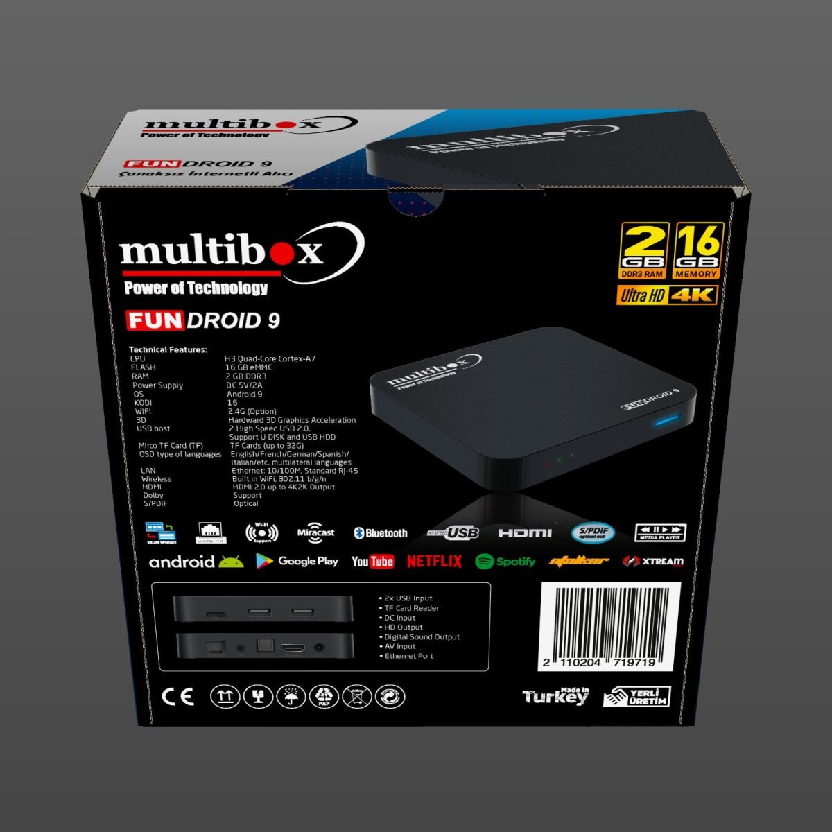 ⁦جهاز Multibox Fundroid-9 Android Box⁩ - الصورة ⁦2⁩