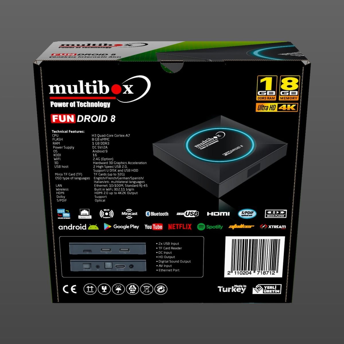 ⁦جهاز Multibox Fundroid-8 Android Box⁩ - الصورة ⁦2⁩